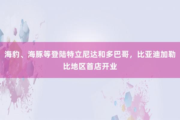 海豹、海豚等登陆特立尼达和多巴哥，比亚迪加勒比地区首店开业