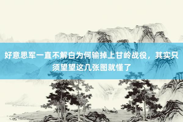 好意思军一直不解白为何输掉上甘岭战役，其实只须望望这几张图就懂了