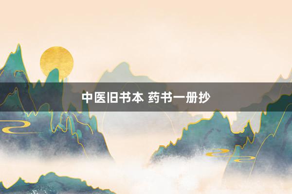 中医旧书本 药书一册抄