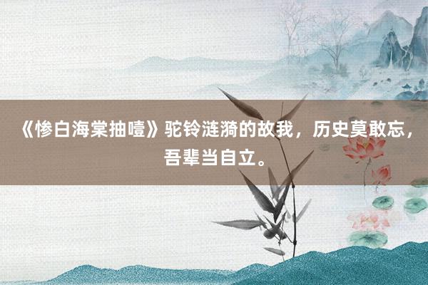 《惨白海棠抽噎》驼铃涟漪的故我，历史莫敢忘，吾辈当自立。