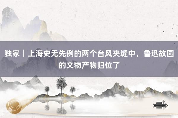 独家｜上海史无先例的两个台风夹缝中，鲁迅故园的文物产物归位了