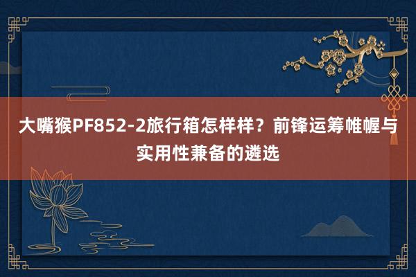 大嘴猴PF852-2旅行箱怎样样？前锋运筹帷幄与实用性兼备的遴选