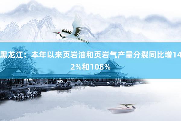 黑龙江：本年以来页岩油和页岩气产量分裂同比增142%和108%